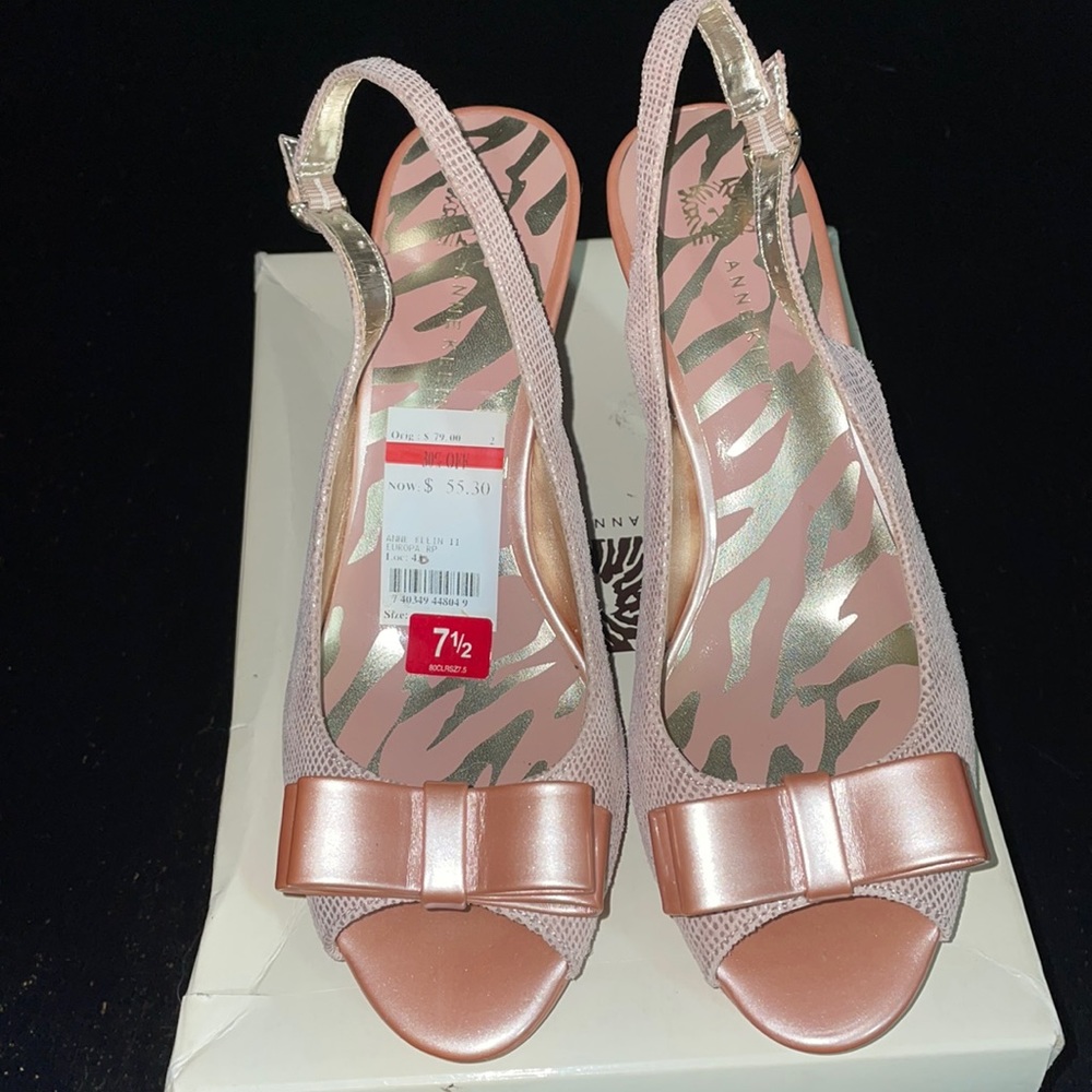 Anne Klein pink silver shoes 👠 size 71/2